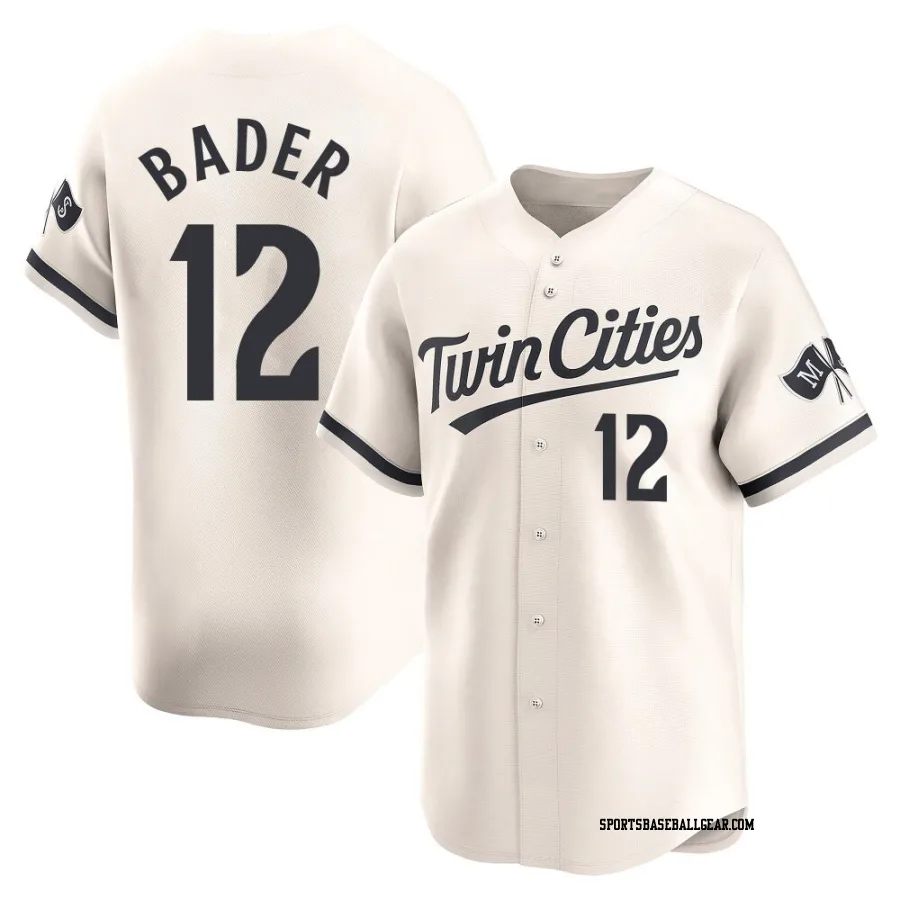 Harrison Bader Youth Minnesota Twins Cream Limited Alternate Jersey