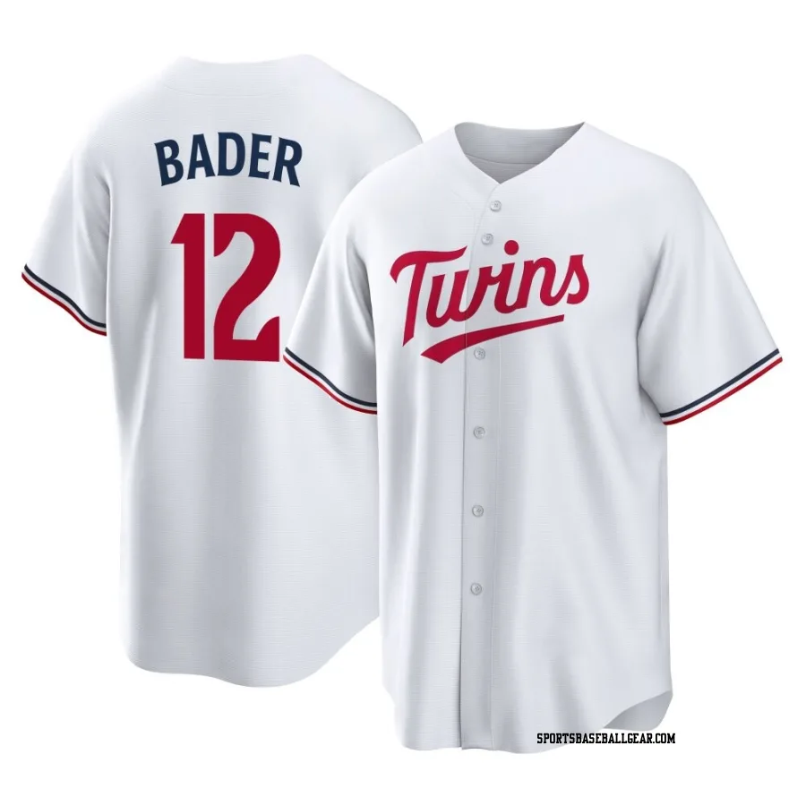 Harrison Bader Youth Minnesota Twins White Replica Home Jersey