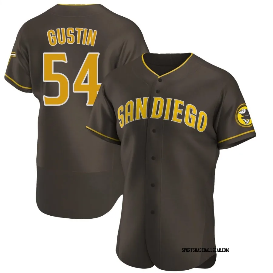 Harry Gustin Men's San Diego Padres Brown Authentic Road Jersey