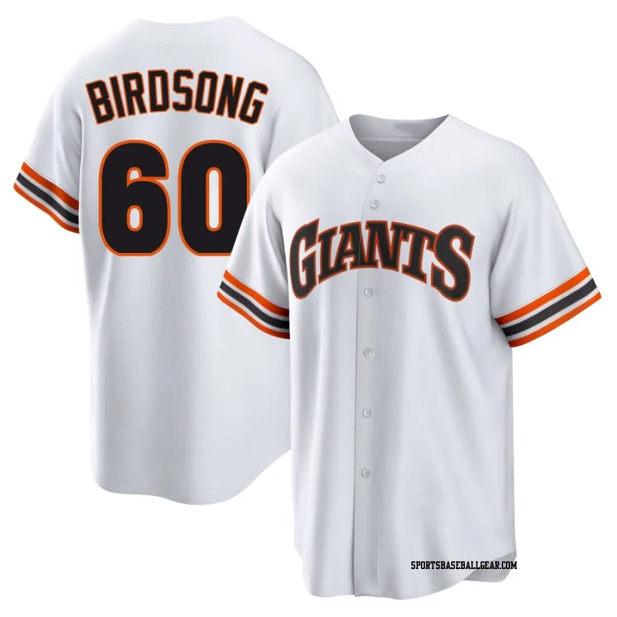 Hayden Birdsong Men's San Francisco Giants White Limited Throwback Cooperstown Collection Jersey