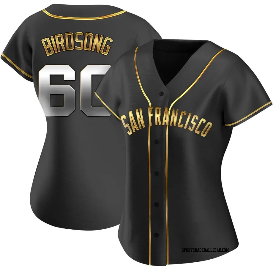 Hayden Birdsong Women's San Francisco Giants Black Golden Replica Alternate Jersey