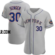 Hayden Senger Men's New York Mets Gray Authentic Road Jersey