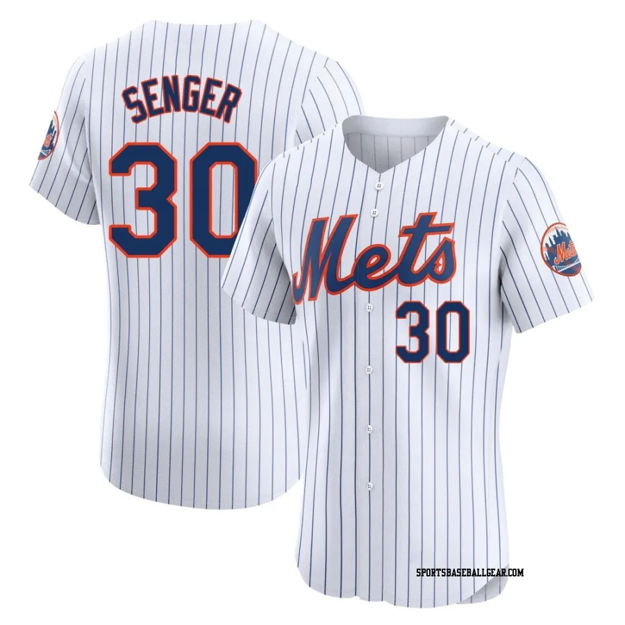 Hayden Senger Men's New York Mets White Elite Home Jersey