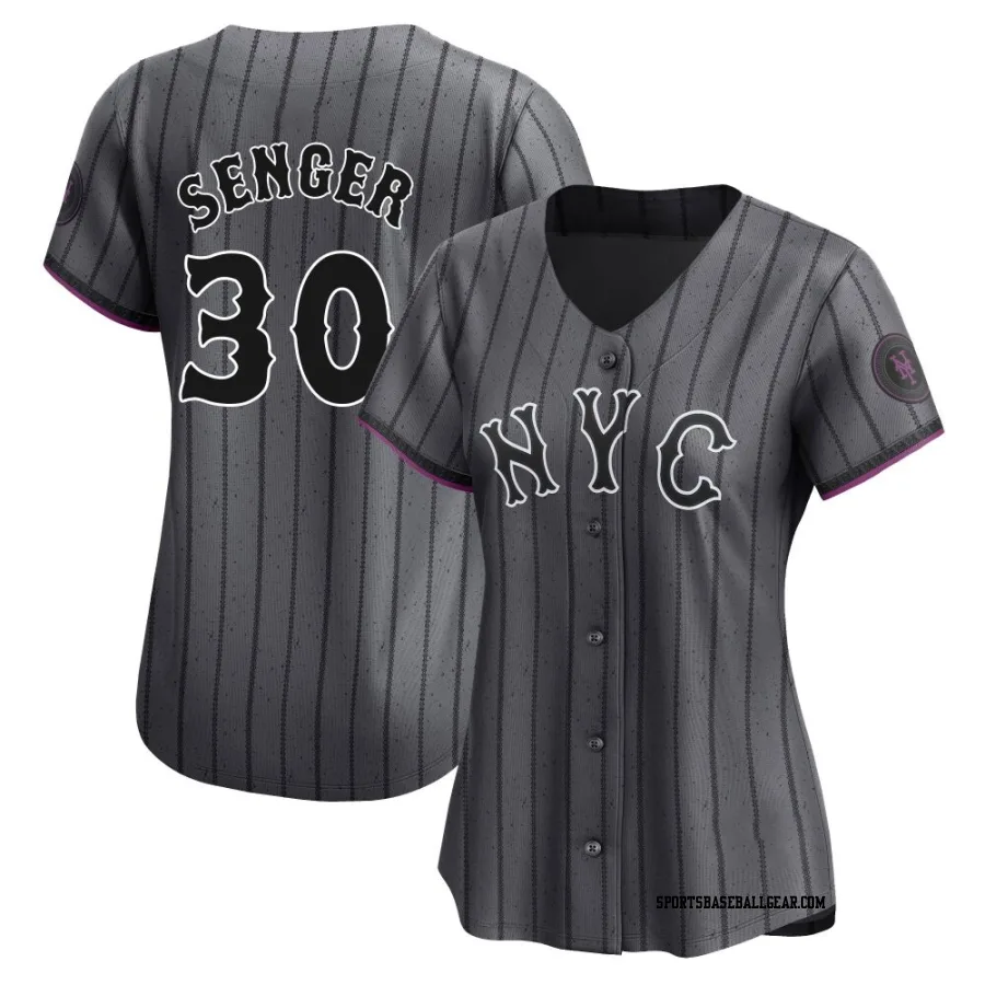 Hayden Senger Women's New York Mets Limited Graphite 2024 City Connect Jersey