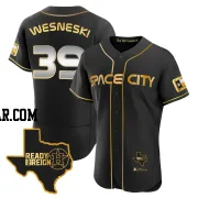 Hayden Wesneski Men's Houston Astros Black/Gold Authentic 2023 Space City Ready 2 Reign Flex Base Jersey