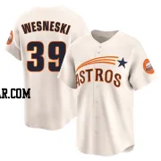Hayden Wesneski Men's Houston Astros Cream Limited Throwback Cooperstown Collection Jersey