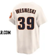 Hayden Wesneski Men's Houston Astros Cream Limited Throwback Cooperstown Collection Jersey