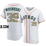 Hayden Wesneski Men's Houston Astros Gold Authentic White 2023 Collection Jersey