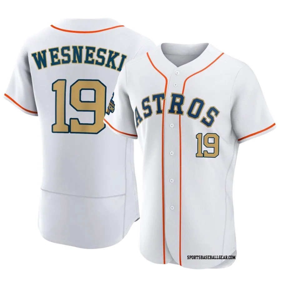 Hayden Wesneski Men's Houston Astros Gold Authentic White 2023 Collection Jersey