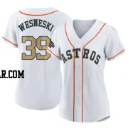 Hayden Wesneski Women's Houston Astros Gold Replica White 2023 Collection Jersey