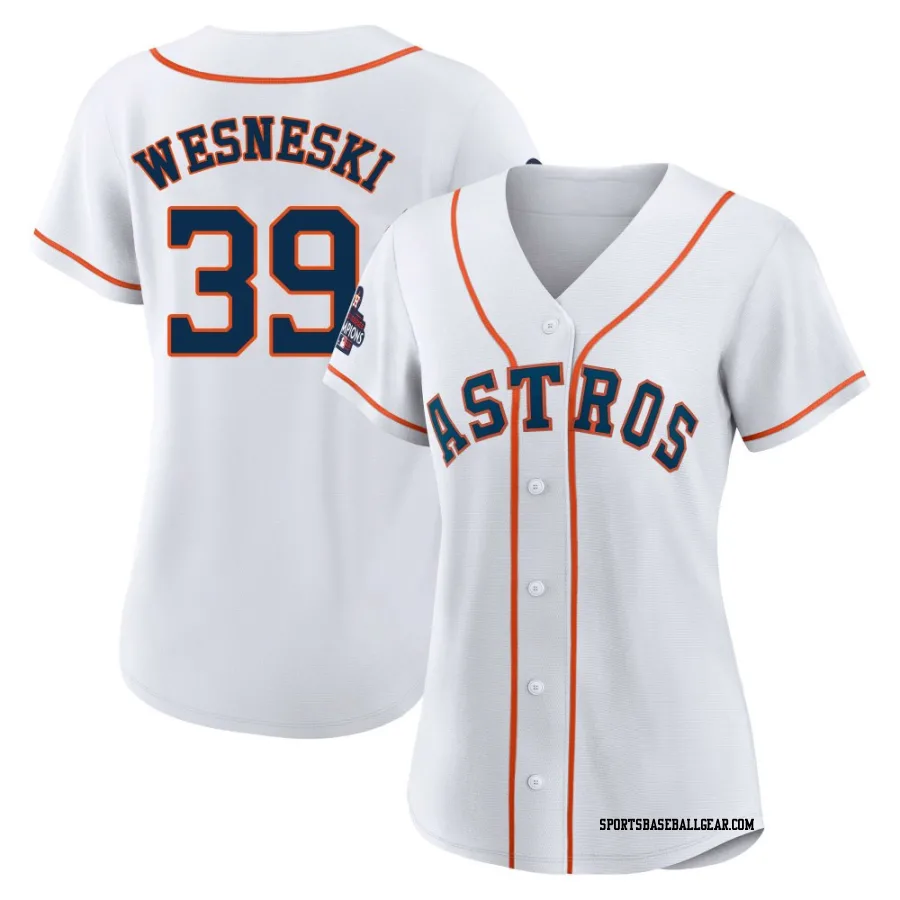 Hayden Wesneski Women's Houston Astros White Replica 2022 World Series Champions Home Jersey