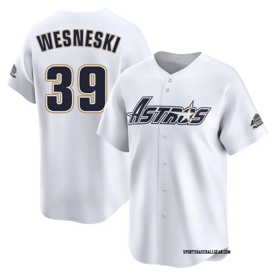 Hayden Wesneski Youth Houston Astros White Limited Throwback Cooperstown Collection Jersey