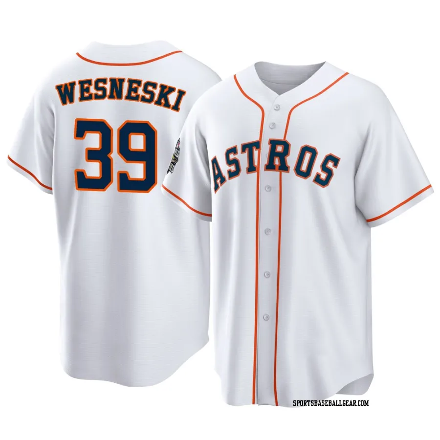 Hayden Wesneski Youth Houston Astros White Replica 2022 World Series Home Jersey