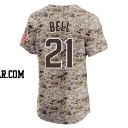 Heath Bell Men's San Diego Padres Camo Elite Alternate Vapor Premier Jersey
