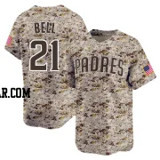 Heath Bell Men's San Diego Padres Camo Limited 2nd Alternate Jersey