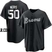 Hector Neris Men's Atlanta Braves Black/White Replica Jersey