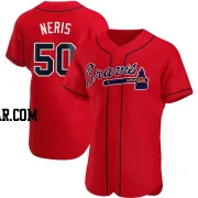 Hector Neris Men's Atlanta Braves Red Authentic Alternate Jersey