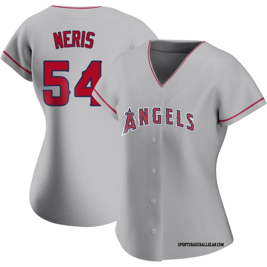 Hector Neris Women's Los Angeles Angels Authentic Silver Road Jersey