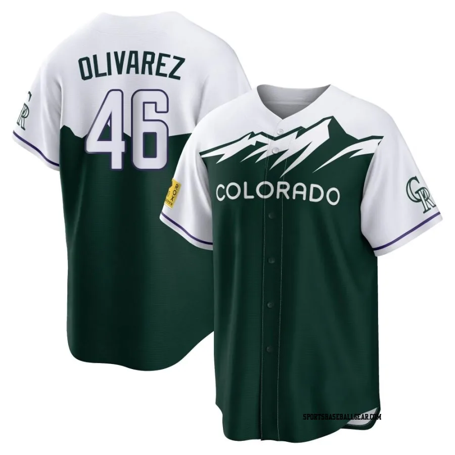 Helcris Olivarez Youth Colorado Rockies Green Replica 2022 City Connect Jersey