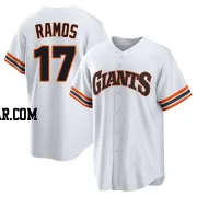 Heliot Ramos Men's San Francisco Giants White Limited Throwback Cooperstown Collection Jersey