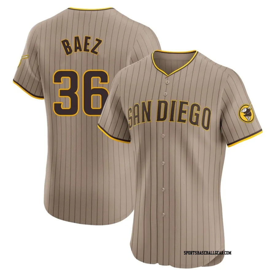 Henry Baez Men's San Diego Padres Brown Elite Alternate Jersey
