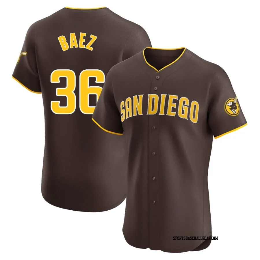 Henry Baez Men's San Diego Padres Brown Elite Road Vapor Premier Jersey