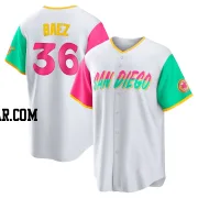 Henry Baez Men's San Diego Padres White Replica 2022 City Connect Jersey