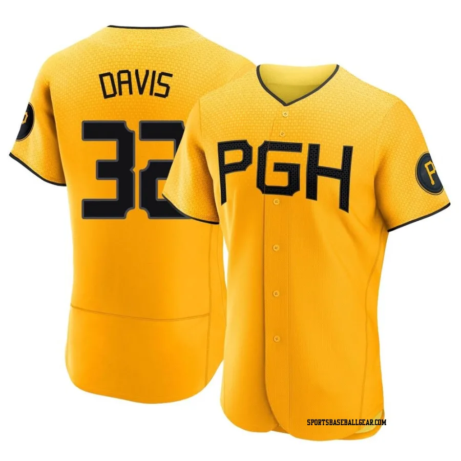 Henry Davis Men's Pittsburgh Pirates Gold Authentic 2023 City Connect Jersey