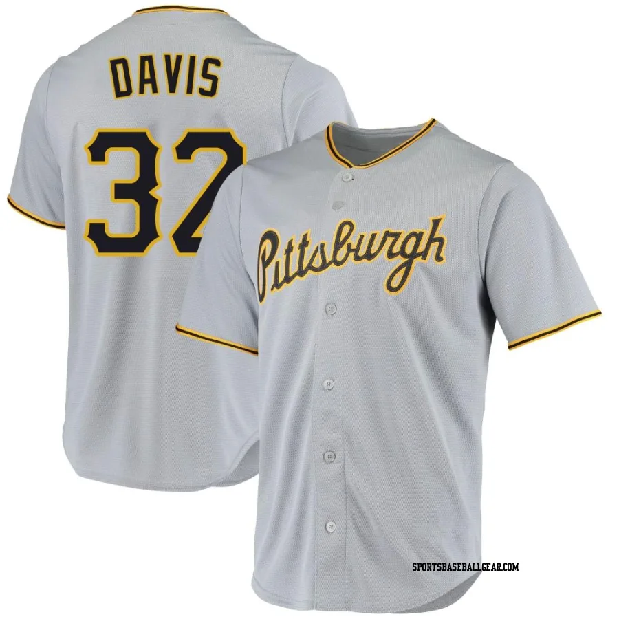 Henry Davis Men's Pittsburgh Pirates Gray Replica Road Jersey