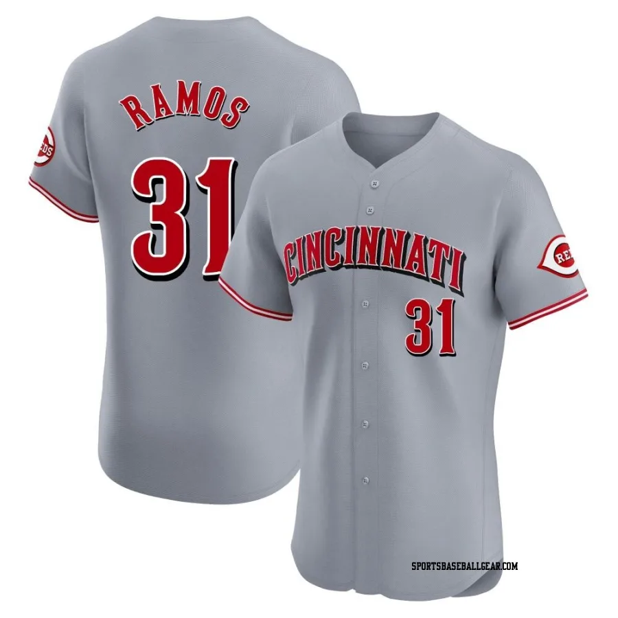 Henry Ramos Men's Cincinnati Reds Gray Elite Road Jersey