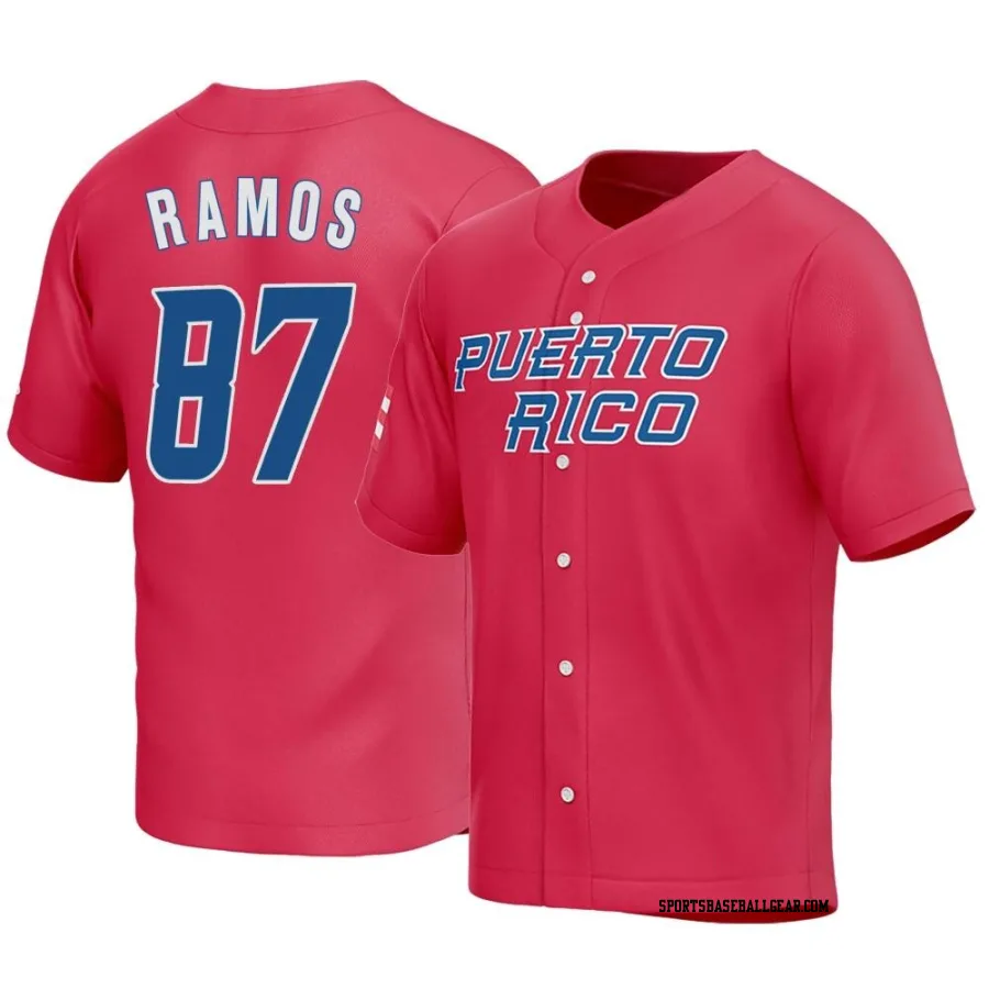 Henry Ramos Men's Puerto Rico Baseball Red Replica 2023 World Baseball Classic Jersey