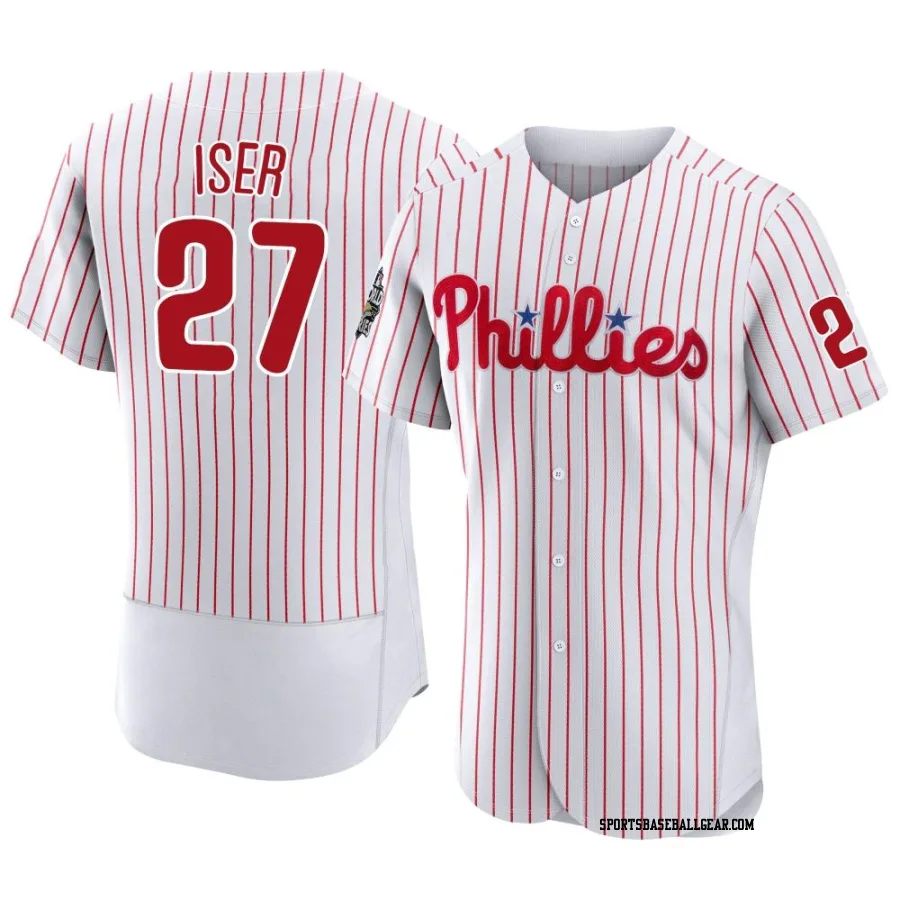 Herbert Iser Men's Philadelphia Phillies White Authentic 2022 World Series Home Jersey
