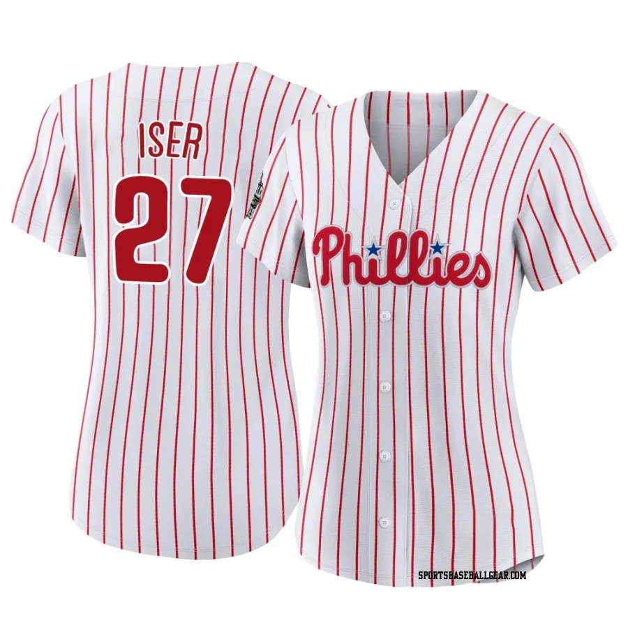 Herbert Iser Women's Philadelphia Phillies White Authentic 2022 World Series Home Jersey