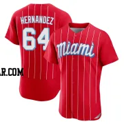 Heriberto Hernandez Men's Miami Marlins Red Authentic 2021 City Connect Jersey