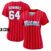 Heriberto Hernandez Women's Miami Marlins Red Authentic 2021 City Connect Jersey