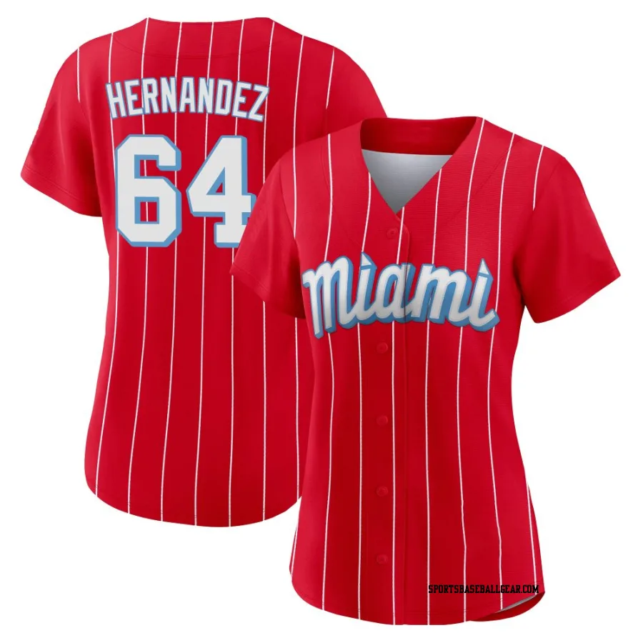 Heriberto Hernandez Women's Miami Marlins Red Replica 2021 City Connect Jersey