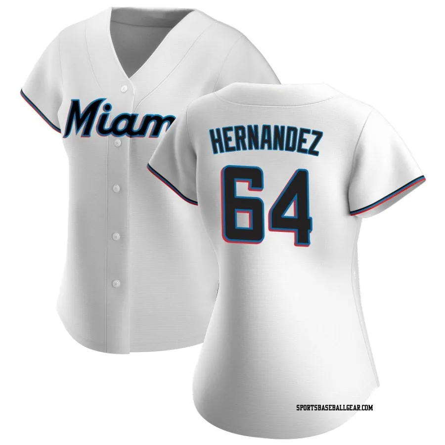Heriberto Hernandez Women's Miami Marlins White Authentic Home Jersey