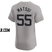 Hideki Matsui Men's New York Yankees Gray Elite Road Jersey