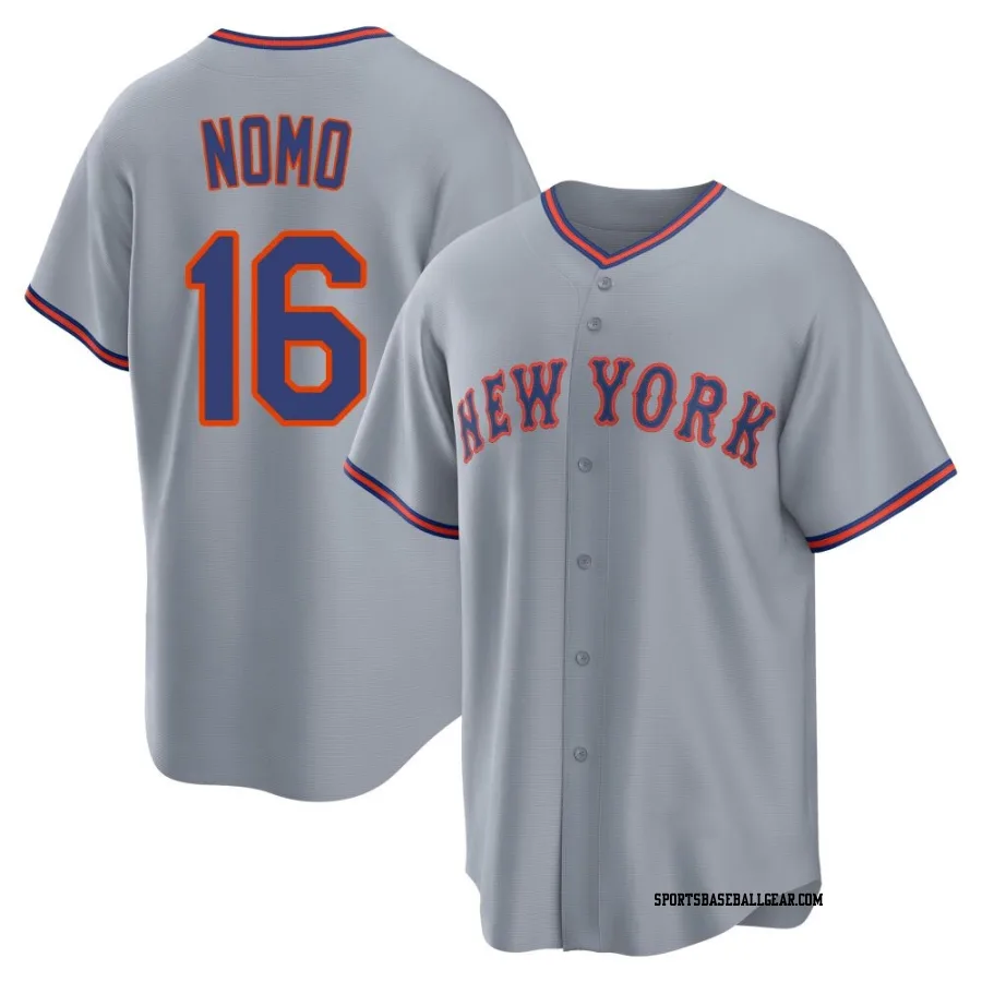 Hideo Nomo Youth New York Mets Gray Replica Away 2.0 Jersey