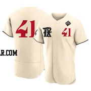 Hoby Milner Men's Texas Rangers Cream Authentic 2023 City Connect 2023 World Series Jersey
