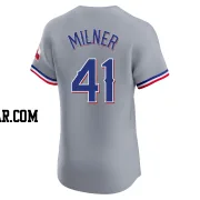 Hoby Milner Men's Texas Rangers Gray Elite Road Jersey