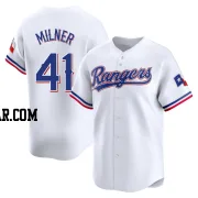 Hoby Milner Men's Texas Rangers White Limited Home Jersey