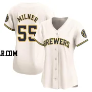 Hoby Milner Women's Milwaukee Brewers Cream Limited Home Jersey