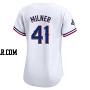 Hoby Milner Women's Texas Rangers Gold Limited White 2024 Collection Jersey