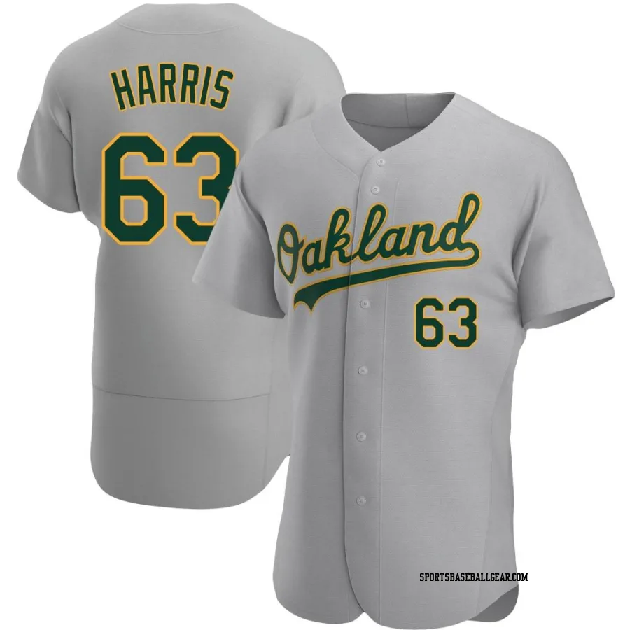 Hogan Harris Men's Oakland Athletics Gray Authentic Road Jersey