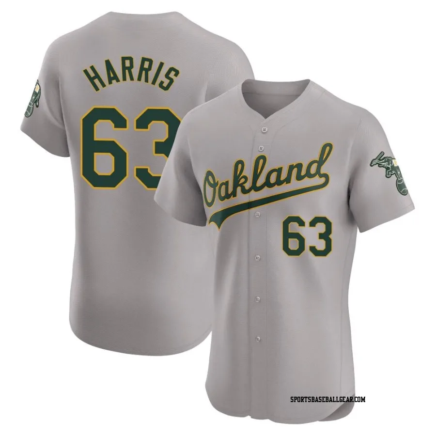 Hogan Harris Men's Oakland Athletics Gray Elite Road Jersey