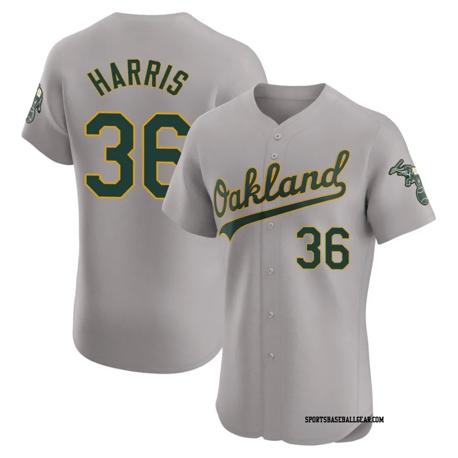 Hogan Harris Men's Oakland Athletics Gray Elite Road Jersey
