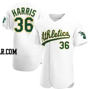 Hogan Harris Men's Oakland Athletics White Authentic Home Jersey