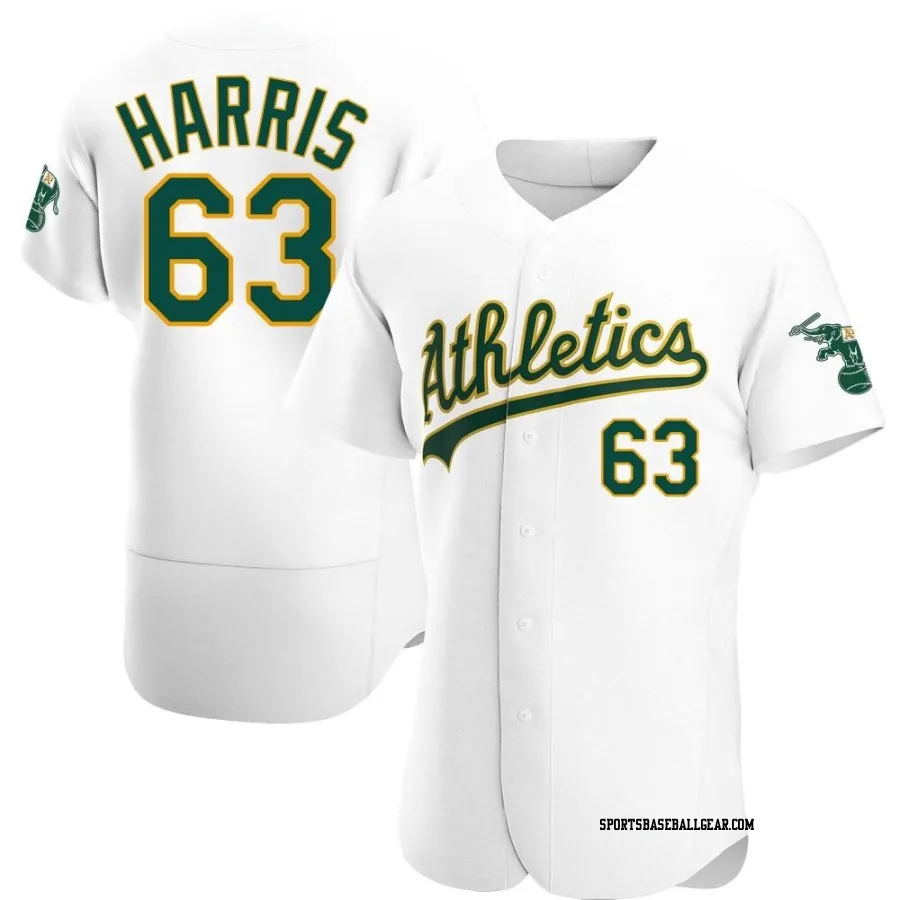 Hogan Harris Men's Oakland Athletics White Authentic Home Jersey