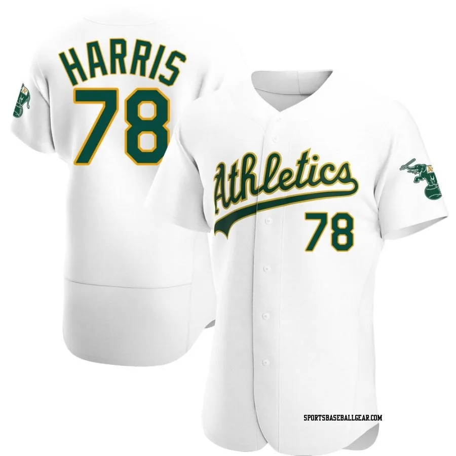 Hogan Harris Men's Oakland Athletics White Authentic Home Jersey